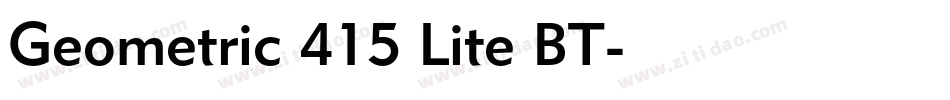 Geometric 415 Lite BT字体转换